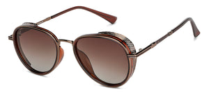 Brown Aviator Full Rim Unisex Sunglasses by Vincent Chase Polarized-147043