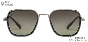 Grey Square Full Rim Unisex Sunglasses by Vincent Chase Polarized-147046
