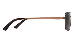Brown Rectangle Full Rim Extra Wide Unisex Sunglasses by Vincent Chase Polarized-124399