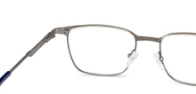 Load image into Gallery viewer, Gunmetal Rectangle Full Rim Unisex Eyeglasses by Vincent Chase Online-141058