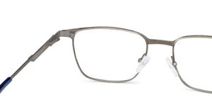Gunmetal Rectangle Full Rim Unisex Eyeglasses by Vincent Chase Online-141058