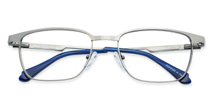 Gunmetal Rectangle Full Rim Unisex Eyeglasses by Vincent Chase Online-141058