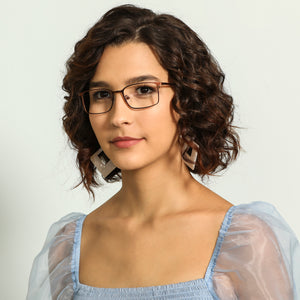 Copper Rectangle Full Rim Unisex Eyeglasses by Lenskart Air Computer Glasses-146716