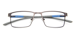 Grey Rectangle Full Rim Unisex Eyeglasses by Lenskart Air Online-139667