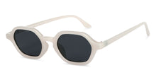 Load image into Gallery viewer, White Geometric Full Rim Unisex Sunglasses by Vincent Chase Polarized-201182
