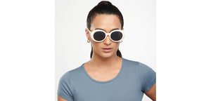 White Round Full Rim Unisex Sunglasses by Vincent Chase Polarized-204211