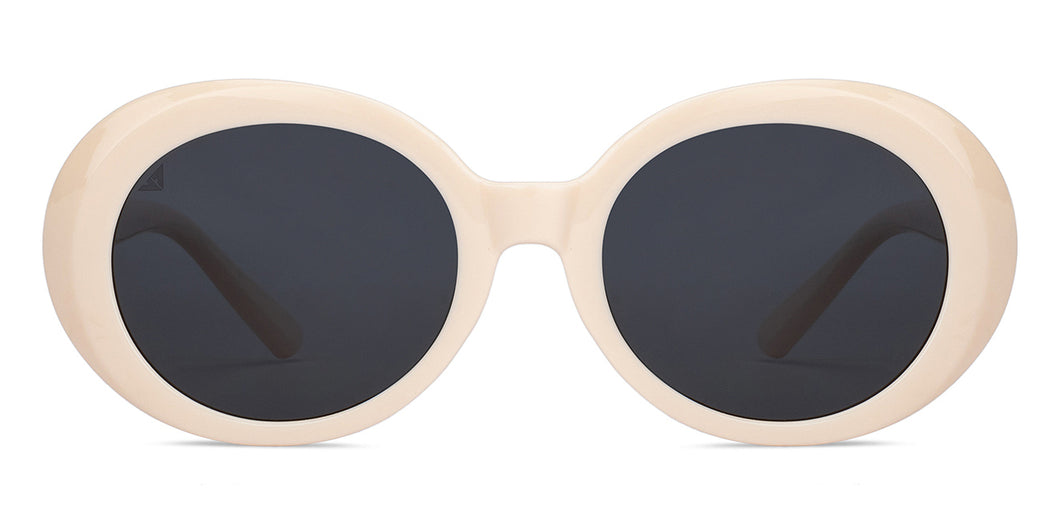 White Round Full Rim Unisex Sunglasses by Vincent Chase Polarized-204211