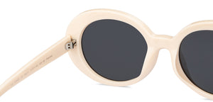 White Round Full Rim Unisex Sunglasses by Vincent Chase Polarized-204211