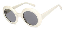 Load image into Gallery viewer, White Round Full Rim Unisex Sunglasses by John Jacobs-201691