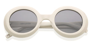 White Round Full Rim Unisex Sunglasses by John Jacobs-201691