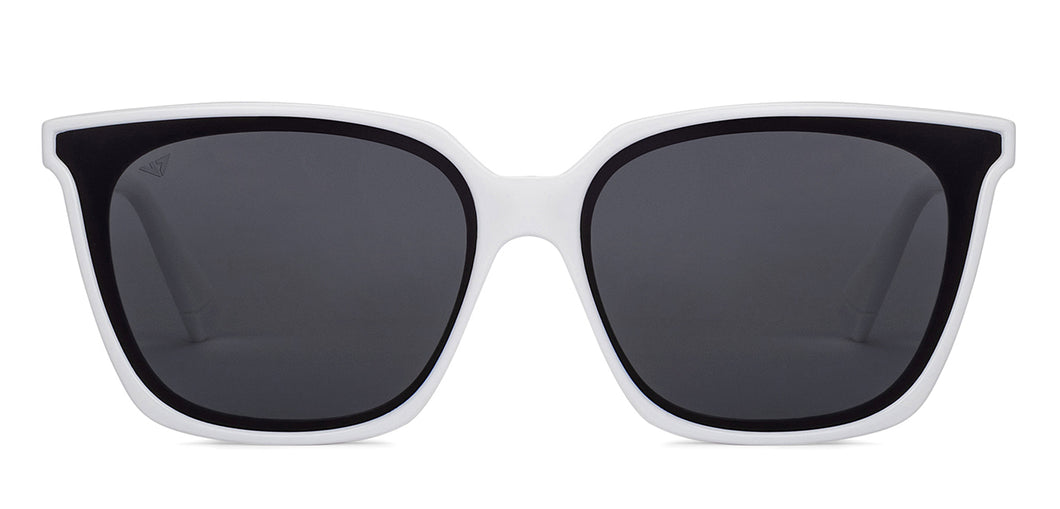 White Wayfarer Full Rim Unisex Sunglasses by Vincent Chase Polarized-200461