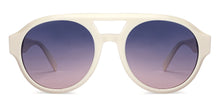 Load image into Gallery viewer, White Round Full Rim Unisex Sunglasses by John Jacobs-201680