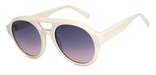 Load image into Gallery viewer, White Round Full Rim Unisex Sunglasses by John Jacobs-201680