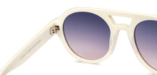 Load image into Gallery viewer, White Round Full Rim Unisex Sunglasses by John Jacobs-201680