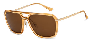 Yellow Geometric Full Rim Unisex Sunglasses by Vincent Chase Polarized-200490