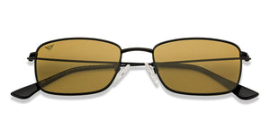 Black Rectangle Full Rim Unisex Sunglasses by Lenskart STUDIO-207738