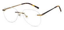 Load image into Gallery viewer, Gold Aviator Rimless Unisex Eyeglasses by Vincent Chase-150424