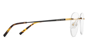 Gold Aviator Rimless Unisex Eyeglasses by Vincent Chase-150424