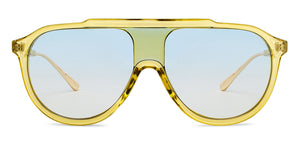 Yellow Aviator Full Rim Unisex Sunglasses by OJOS-205613