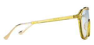 Yellow Aviator Full Rim Unisex Sunglasses by OJOS-205613