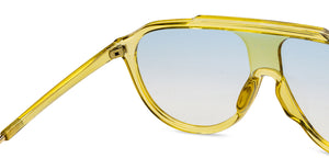 Yellow Aviator Full Rim Unisex Sunglasses by OJOS-205613