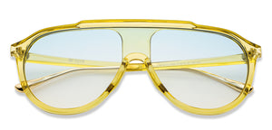 Yellow Aviator Full Rim Unisex Sunglasses by OJOS-205613