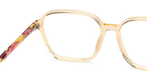 Orange Geometric Full Rim Unisex Eyeglasses by Vincent Chase-215388