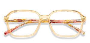 Orange Geometric Full Rim Unisex Eyeglasses by Vincent Chase-215388